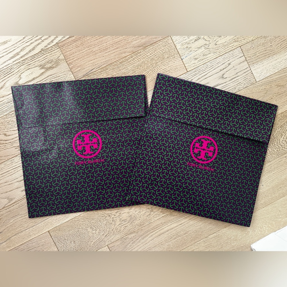 Set of 3 Tory Burch Design Gift Bags with Velcro Closure